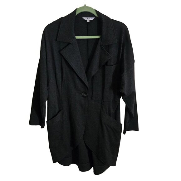 Cabi Ponte Knit Lisbon Topper Duster Jacket Charcoal Gray Size S - Picture 2 of 8